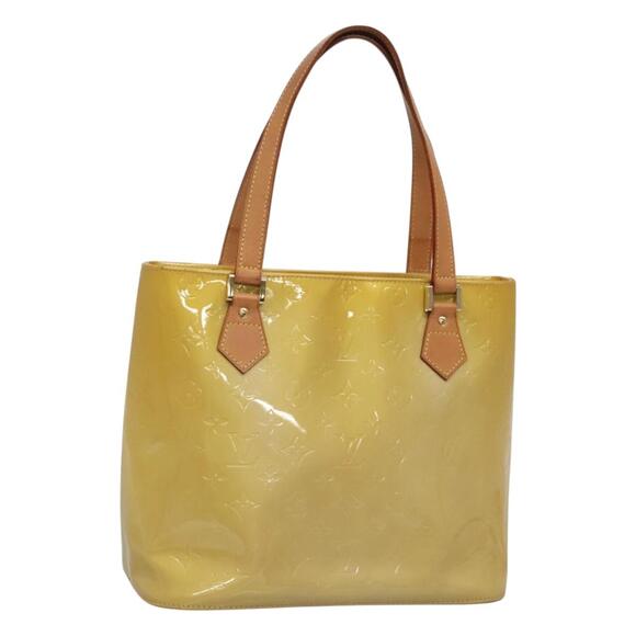 LOUIS VUITTON Monogram Vernis Houston Hand Bag Beige M91004 - Picture 1 of 16